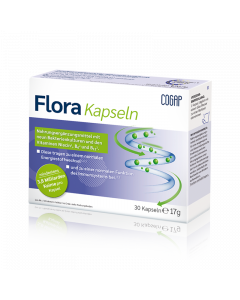 Flora Kapseln | 30 Kapseln mit mind. 3,8 Milliarden Keimen pro Kapsel und B-Vitaminen 